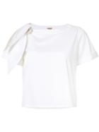 Johanna Ortiz - Bow Embroidered Top - Women - Cotton/spandex/elastane - 2, White, Cotton/spandex/elastane
