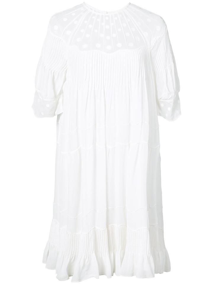 Ulla Johnson Embroidered Shift Dress - White