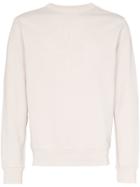 Stone Island Logo Print Long-sleeved Cotton Jumper - Neutrals