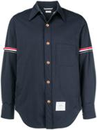 Thom Browne Solid Nylon Armband Shirt Jacket - Blue