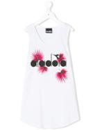 Diadora Junior Leaf Logo Print Tank Top - White