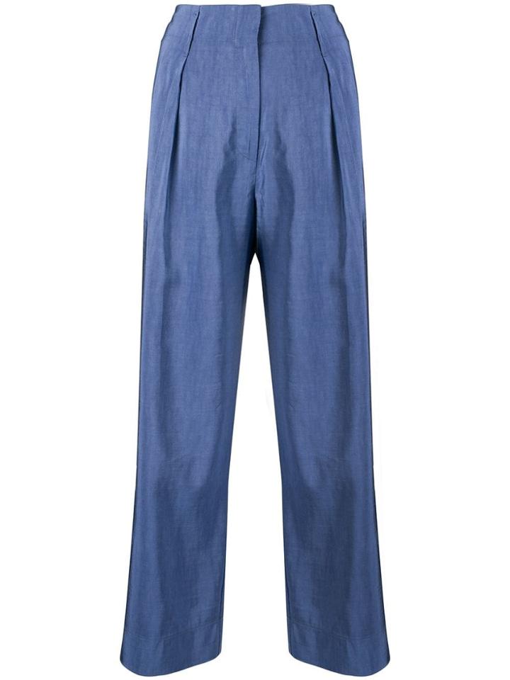 Forte Forte Straigh-leg Trousers - Blue