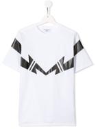 Neil Barrett Kids Printed Lightning Bolt T-shirt - White