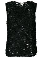 Comme Des Garçons Vintage Sheer Knitted Blouse - Black