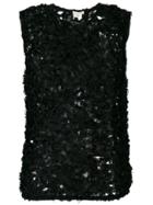 Comme Des Garçons Vintage Sheer Knitted Blouse - Black