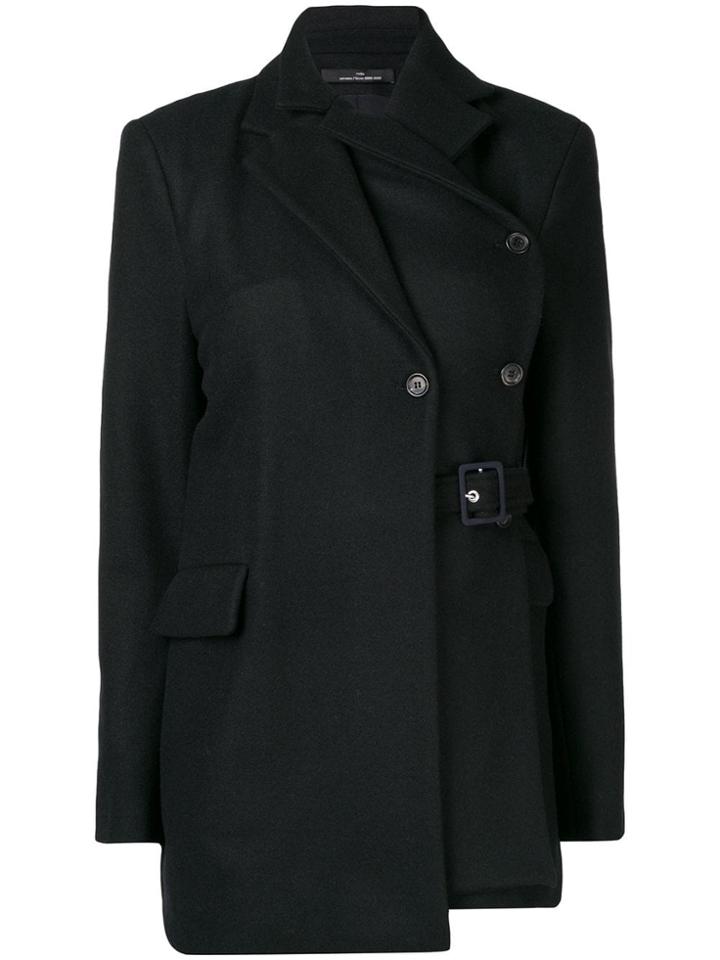 Rokh Belted Layered Blazer - Blue