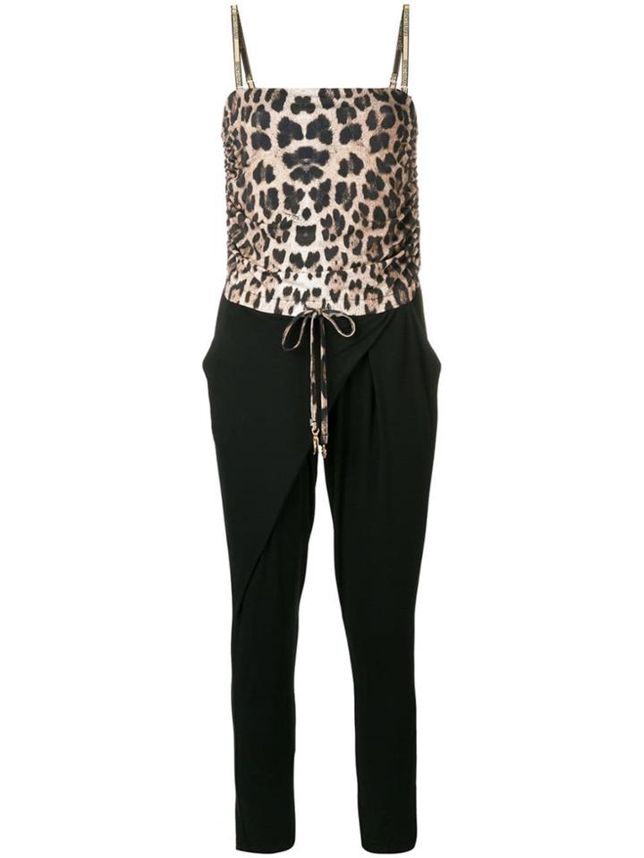 Roberto Cavalli Leopard-print Jumpsuit - Black