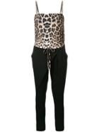 Roberto Cavalli Leopard-print Jumpsuit - Black