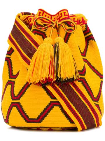 Naledi Geometric Pattern Bag - Yellow & Orange