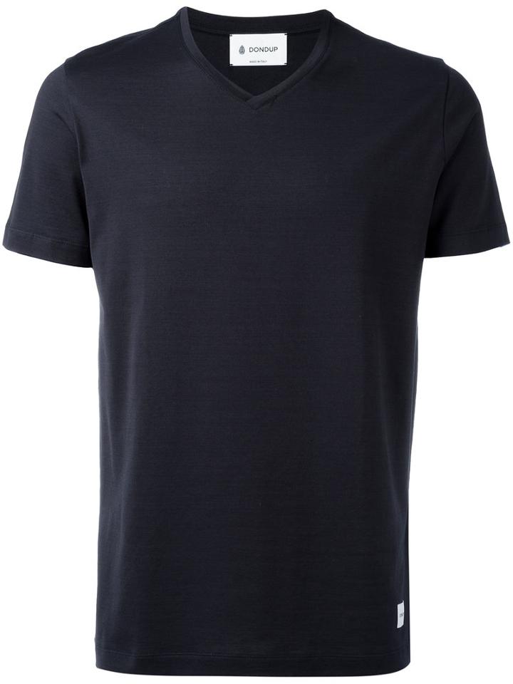 Dondup V-neck T-shirt, Men's, Size: Xl, Blue, Cotton