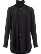 Ann Demeulemeester - Frill Collar Shirt - Men - Rayon - Xs, Black, Rayon