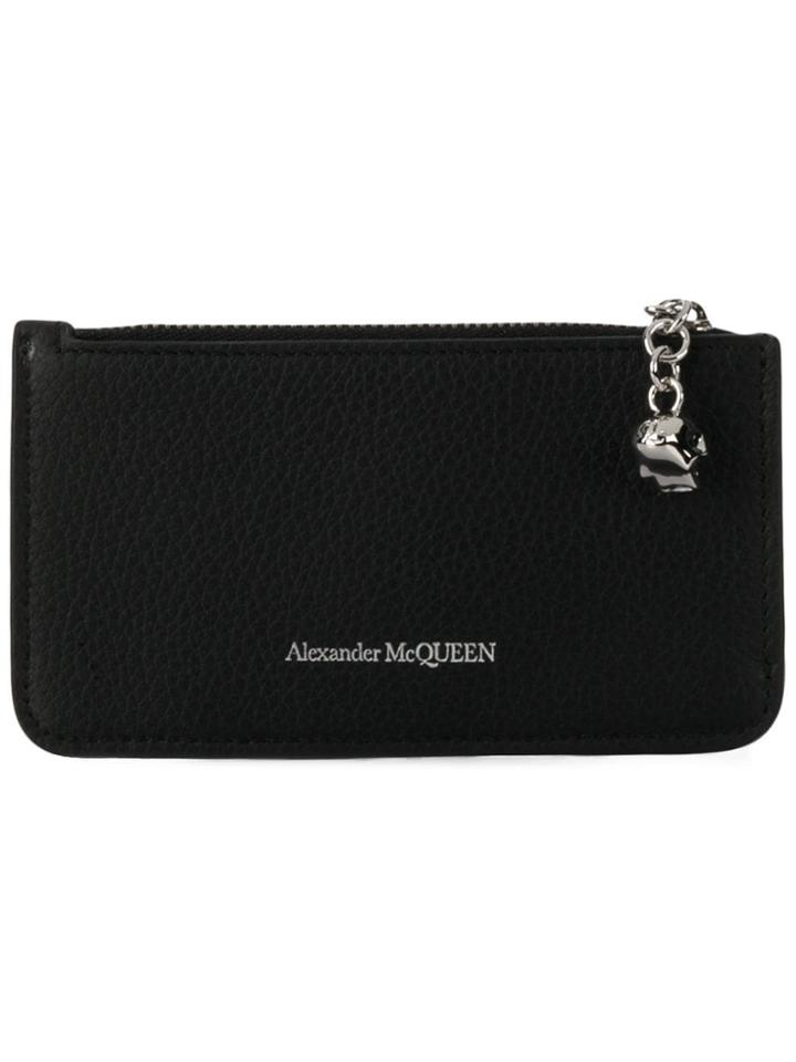 Alexander Mcqueen Skull Zipped Cardholder - Black