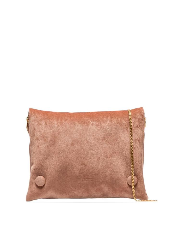 Nanushka Tao Velvet Crossbody Bag - Brown