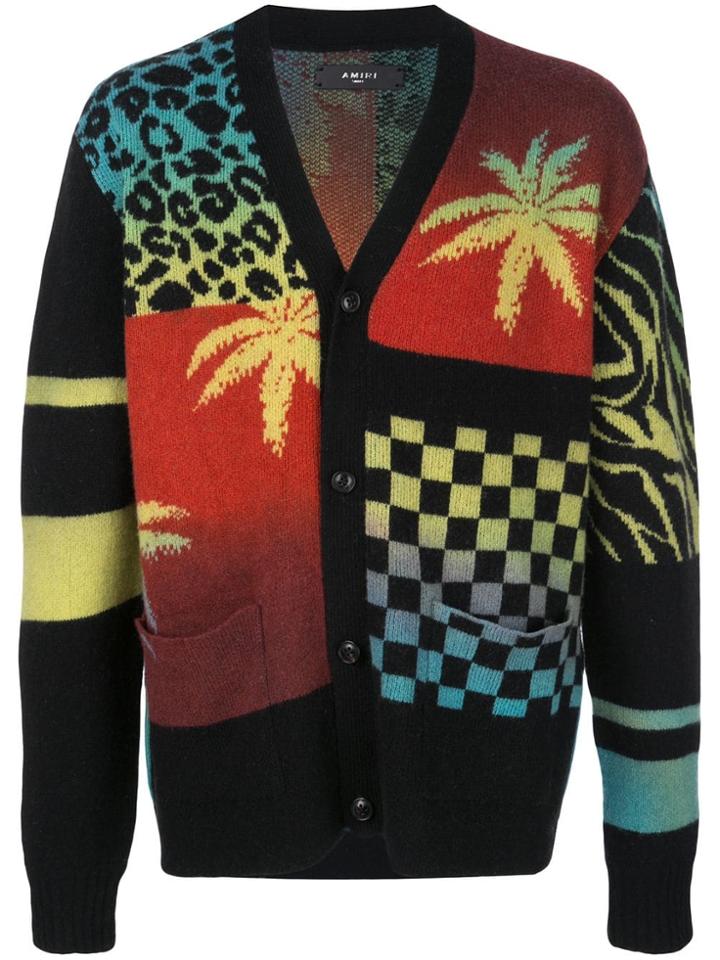 Amiri V-neck Button Cardigan - Black