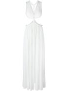 Jay Ahr Rope Detail Cut-out Evening Dress, Women's, Size: 34, White, Rayon/nylon