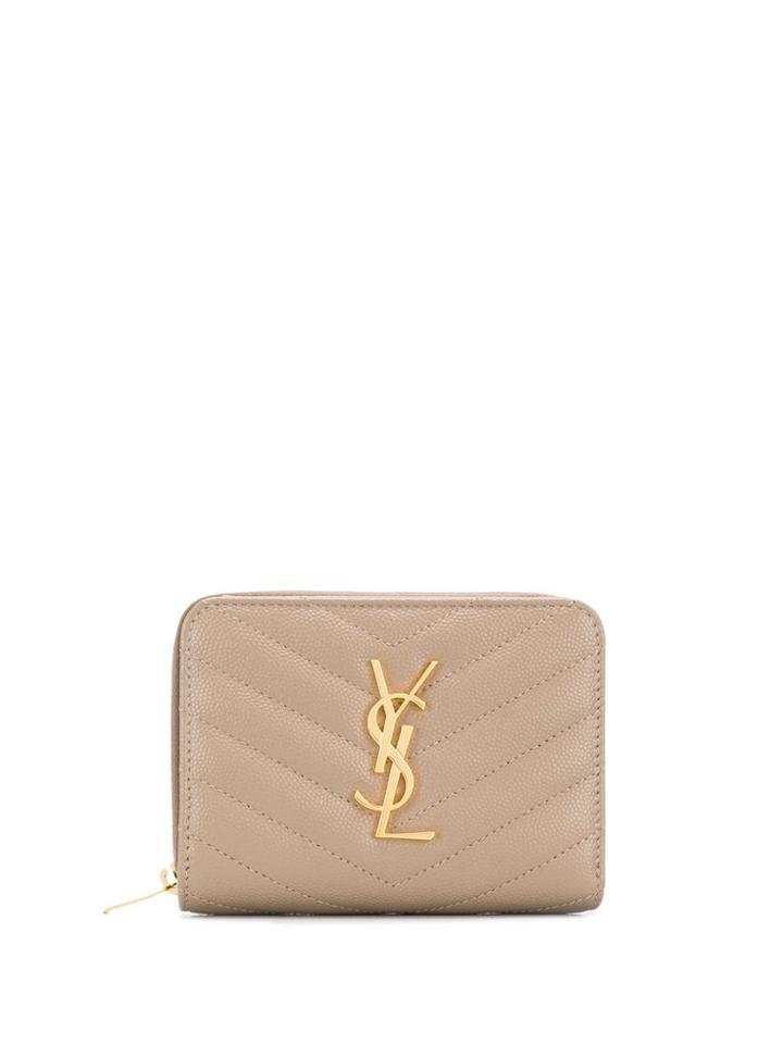 Saint Laurent Logo Purse - Grey