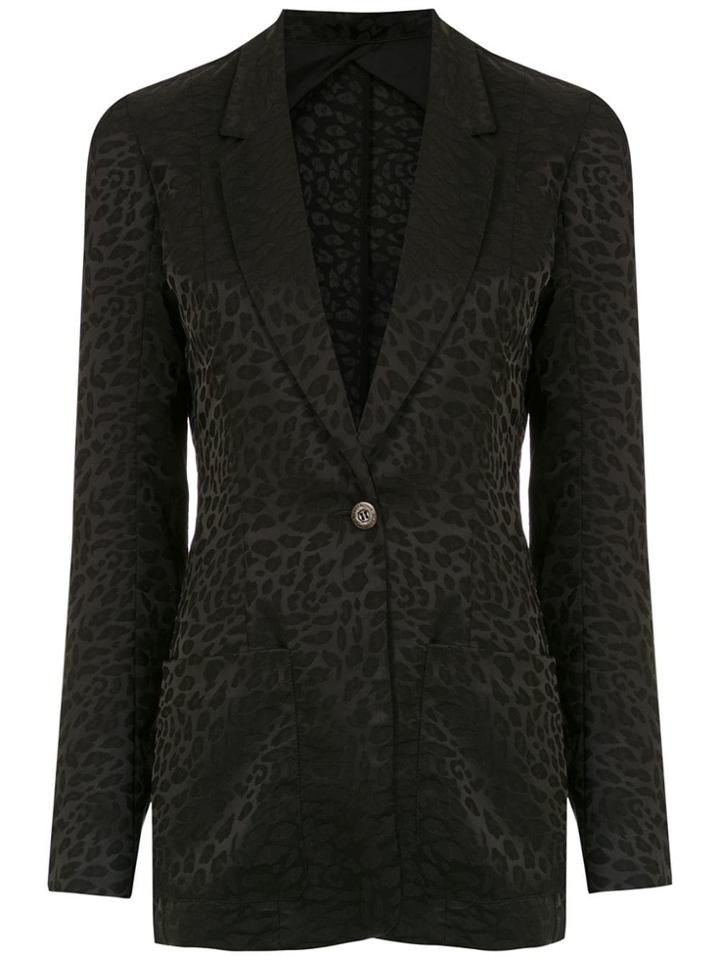 À La Garçonne Jacquard Blazer - Black