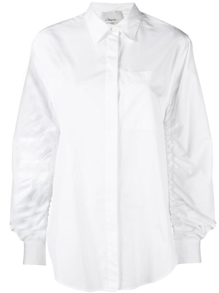 3.1 Phillip Lim Ruched Long-sleeve Shirt - White