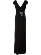 Blumarine Embellished Maxi Dress, Women's, Size: 44, Black, Spandex/elastane/viscose/polyamide