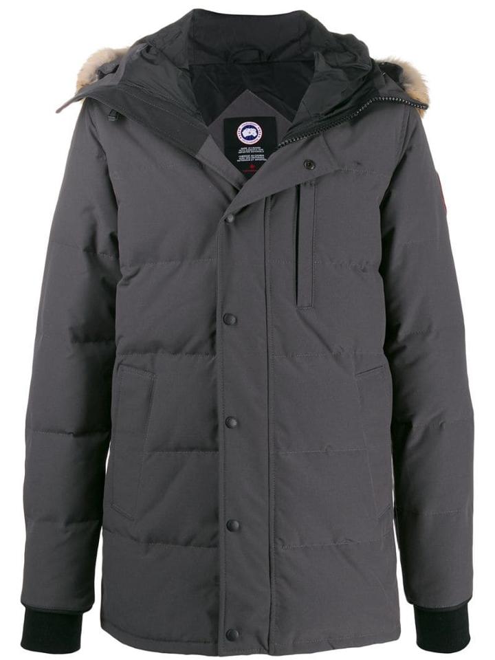 Canada Goose Faux Fur Trim Padded Jacket - Grey