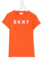 Dkny Kids Logo Print T-shirt - Yellow & Orange