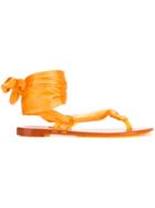 Casadei Tied Open-toe Sandals - Orange