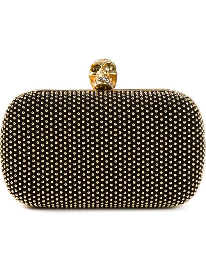Alexander Mcqueen 'skull' Studded Box Clutch