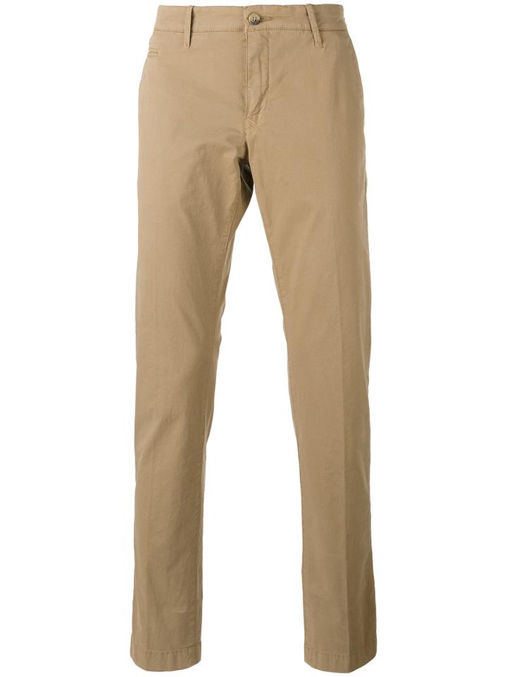 Jacob Cohen Chino Trousers, Men's, Size: 38, Brown, Cotton/spandex/elastane