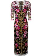 Temperley London Iris Embroidered Sweetheart Dress - Black