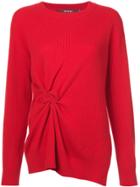 Sies Marjan Ruched Ribbed Sweater - Red