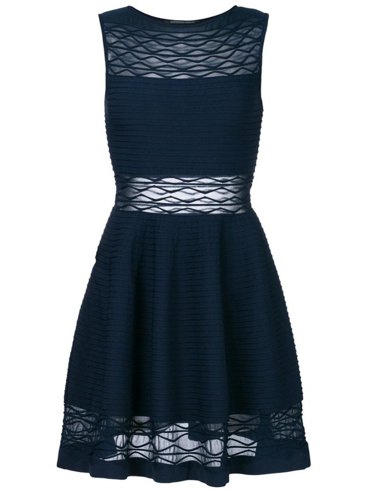 Antonino Valenti Textured-knit Dress - Blue