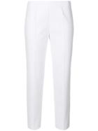 Piazza Sempione Cropped Slim Fit Trousers - White