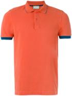 Capricode - Contrast Polo Shirt - Men - Cotton/spandex/elastane - Xxl, Yellow/orange, Cotton/spandex/elastane
