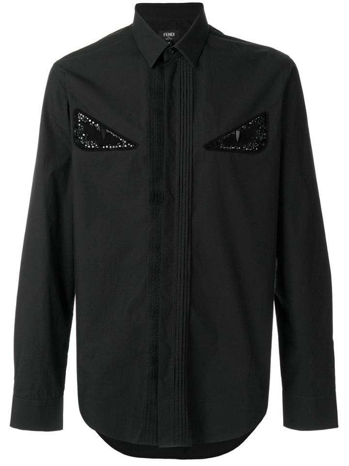 Fendi Bag Bugs Tuxedo Shirt - Black