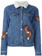 Each X Other Eagle Appliqué Denim Jacket, Women's, Size: Xxl, Blue, Cotton/wool