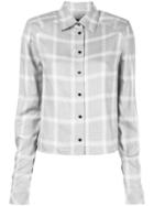 Rta Long-sleeved Check Shirt - Grey