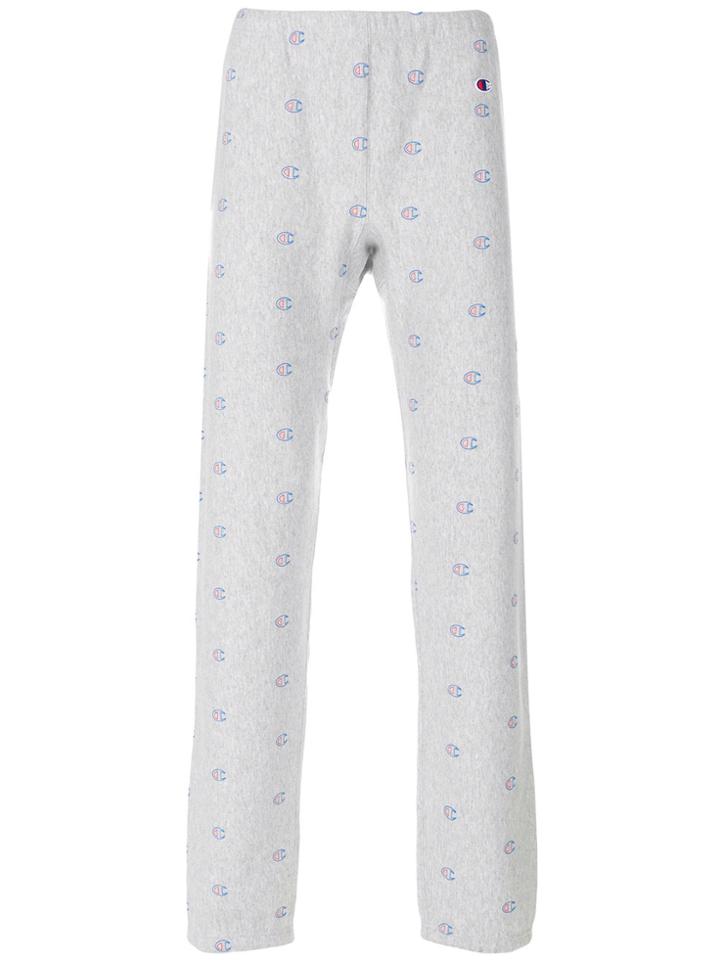 Champion Pattern Print Track Pants - Grey