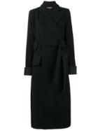 Ann Demeulemeester Mulligan Asymmetric Belted Coat - Black