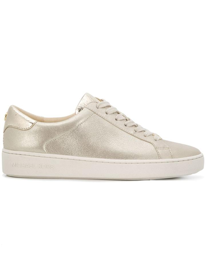 Michael Michael Kors Metallic Lace-up Sneakers - Nude & Neutrals