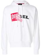 Diesel Slogan Applique Hoody - White
