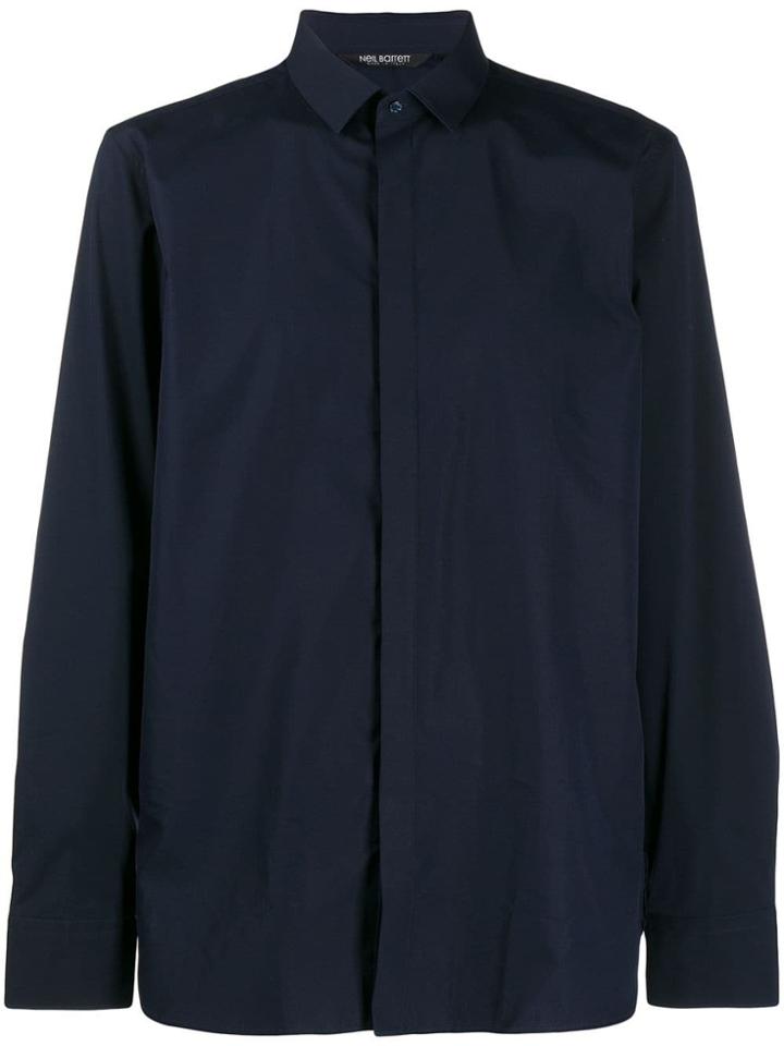 Neil Barrett Concealed Fastening Shirt - Blue