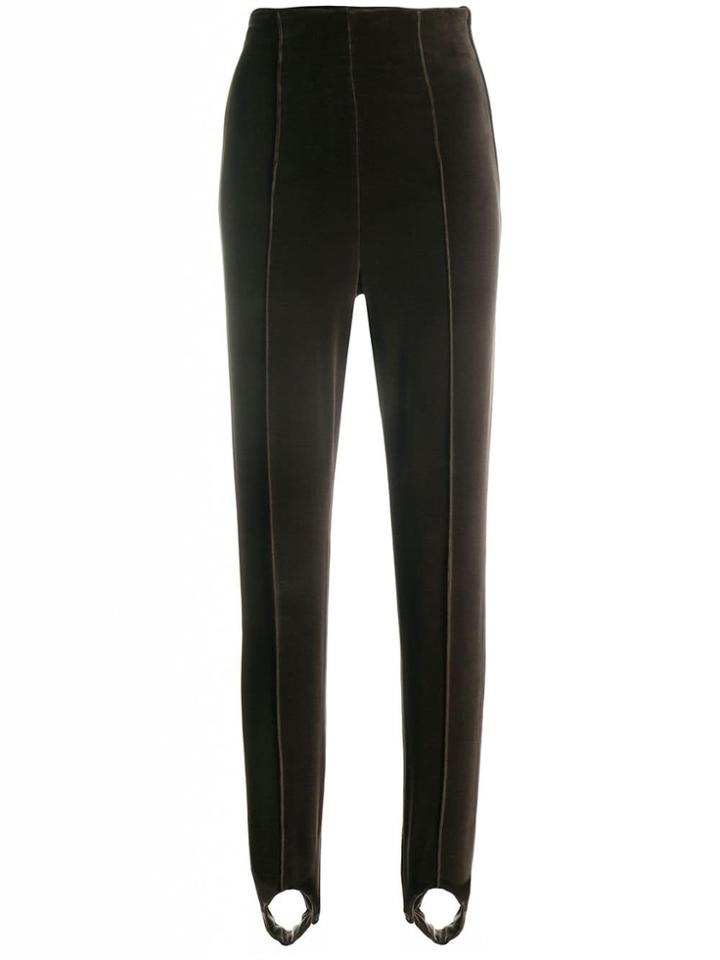 Romeo Gigli Pre-owned 1990's High Skinny Ankle Strap Leggings - Green