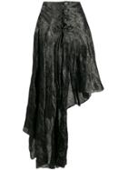 Romeo Gigli Pre-owned 1990s Asymmetric Jacquard Skirt - Grey
