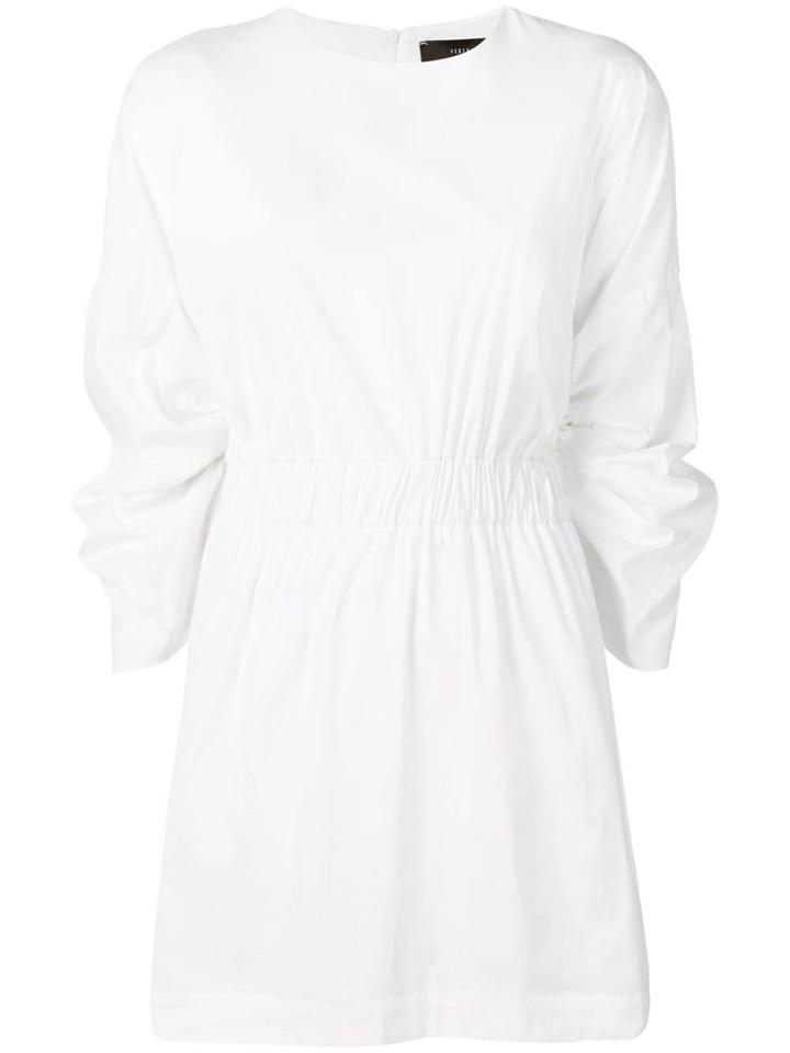 Federica Tosi Elasticated Waist Mini Dress - White