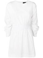 Federica Tosi Elasticated Waist Mini Dress - White