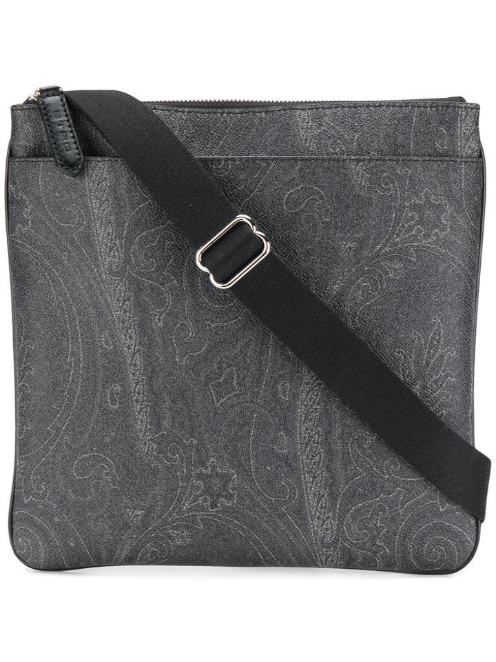 Etro Paisley Print Messenger Bag - Black
