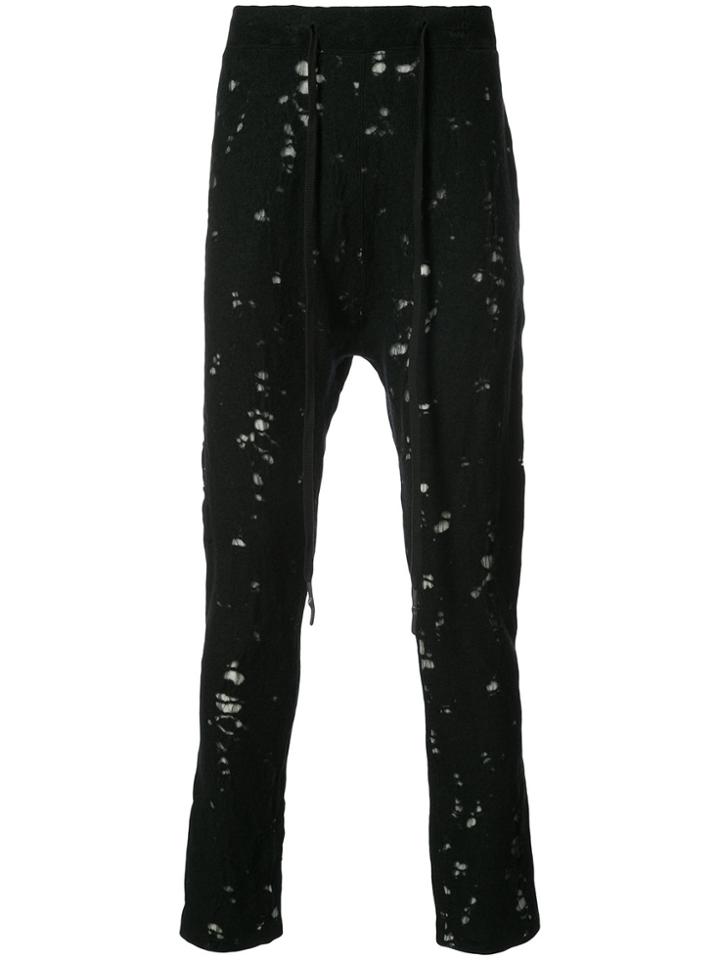 Nude Drop Crotch Pants - Black