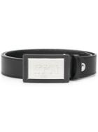 Versace Jeans Logo Plaque Belt - Black