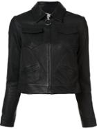 A.l.c. Zipped Leather Jacket, Women's, Size: 2, Black, Leather