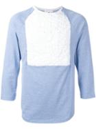 Ganryu Comme Des Garcons Contrast Bib T-shirt, Men's, Size: Medium, Blue, Cotton
